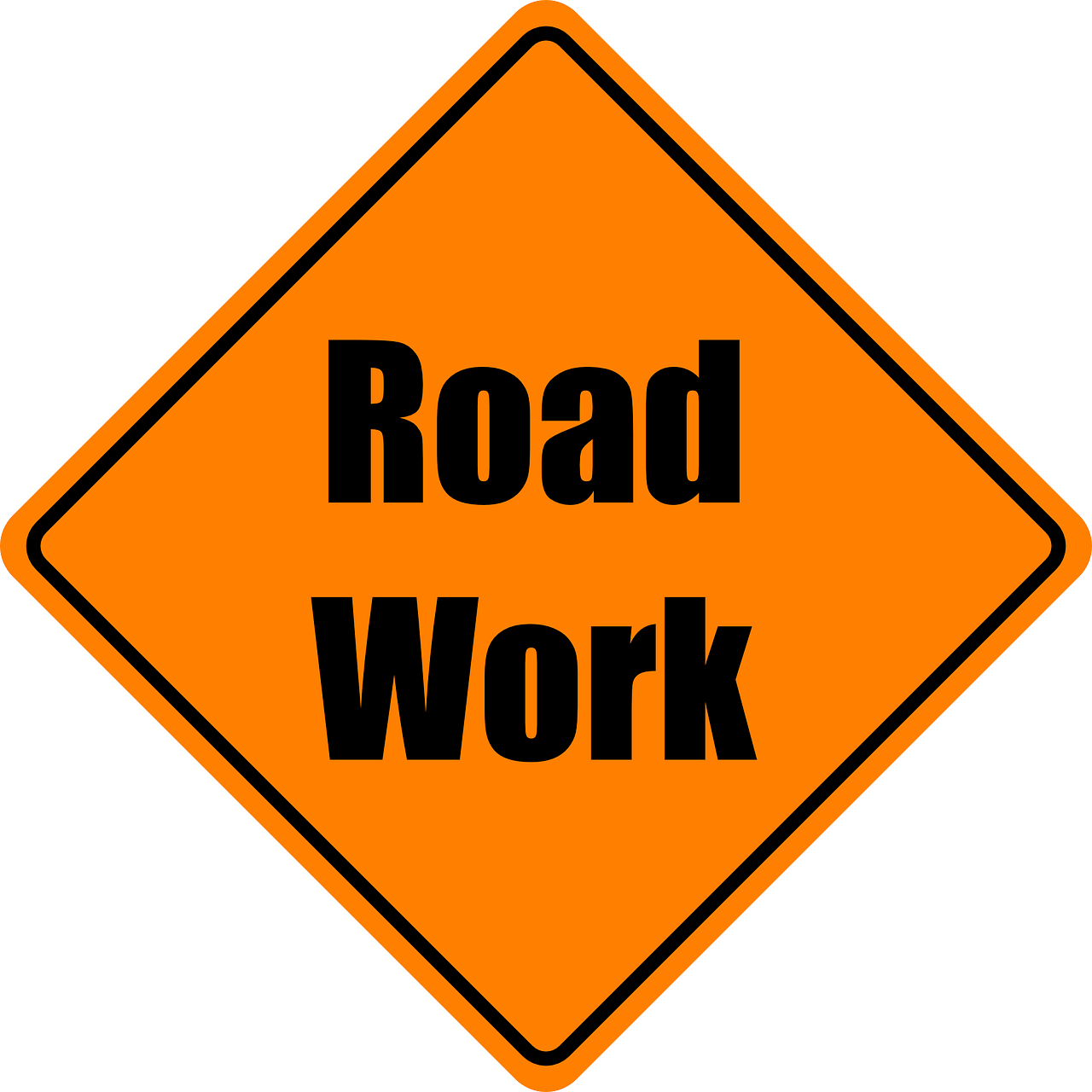 Road work graphic