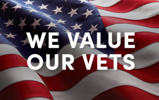 We value our vets graphic