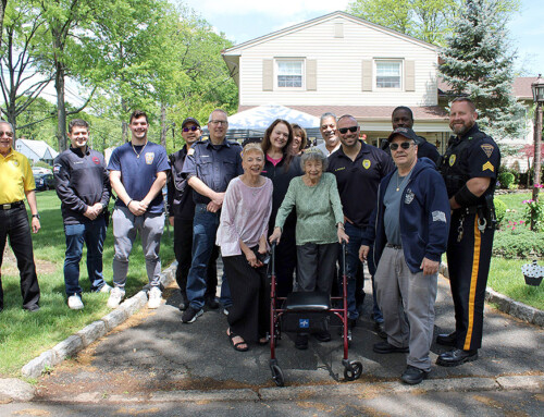 Police, Fire, Rescue Squad Give Mary Wroblewski Loud Drive-By for Her 100th Birthday