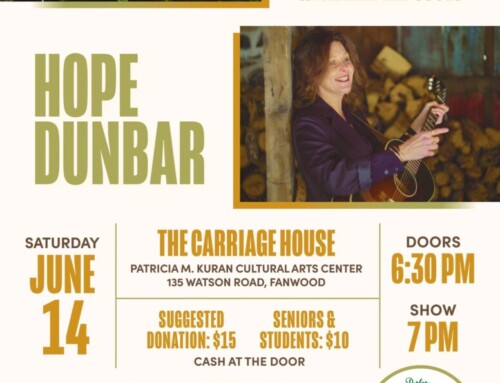 Folk and pop music at Fanwood’s Carriage House on June 14