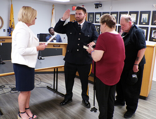 Police Officer Yosurack, Sgt. Flowers Take Oaths of Office