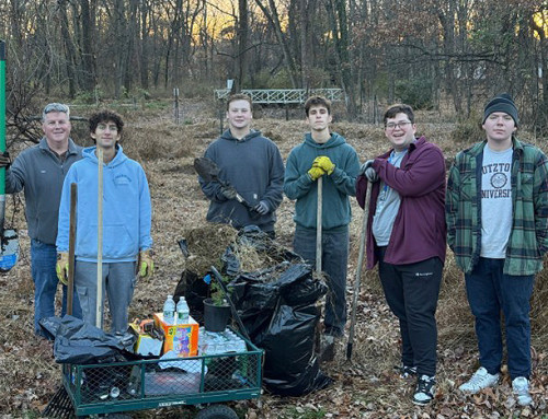 SPFHS Senior Peyton Rose Plants Plant Atlantic White Cedar Saplings At Fanwood Nature Center for His Eagle Scout Project