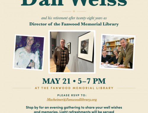 Celebrating Dan Weiss at the Fanwood Memorial Library May 21st