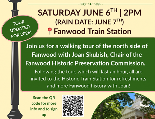 Footsteps Through Time: A Fanwood Walking Tour, June 6th