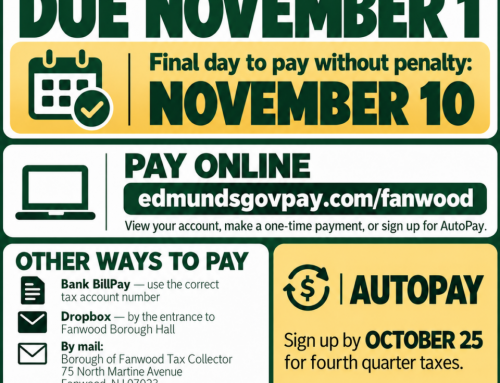 Reminder from the Tax Collector